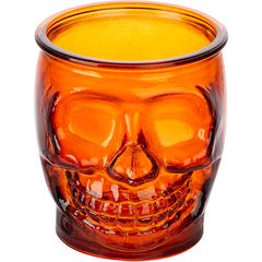 Набор из 6-ти стаканов для коктейлей "Череп", 0,4 л, D89 мм, H102 мм, оранжевый, San Miguel