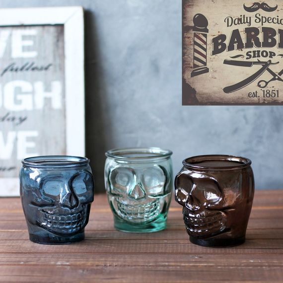 Набор из 6-ти стаканов для коктейлей "Череп", 0,4 л, D89 мм, H102 мм, коричневый, San Miguel, изображение 5