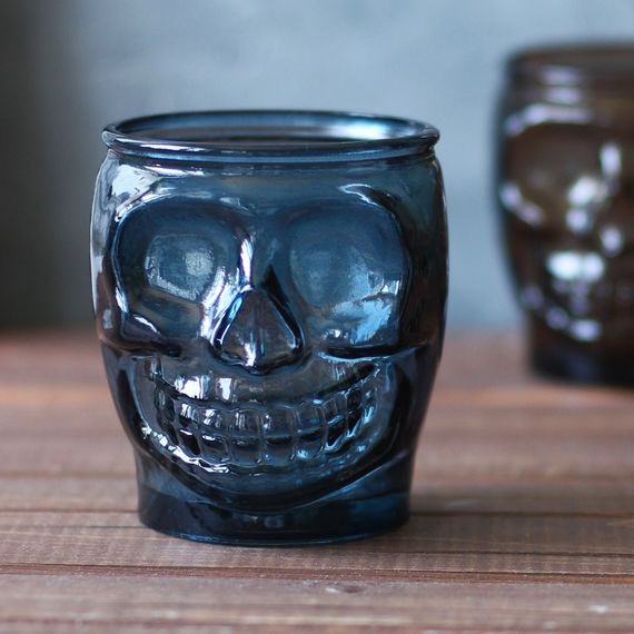 Набор из 6-ти стаканов для коктейлей "Череп", 0,4 л, D89 мм, H102 мм, синий, San Miguel, изображение 3