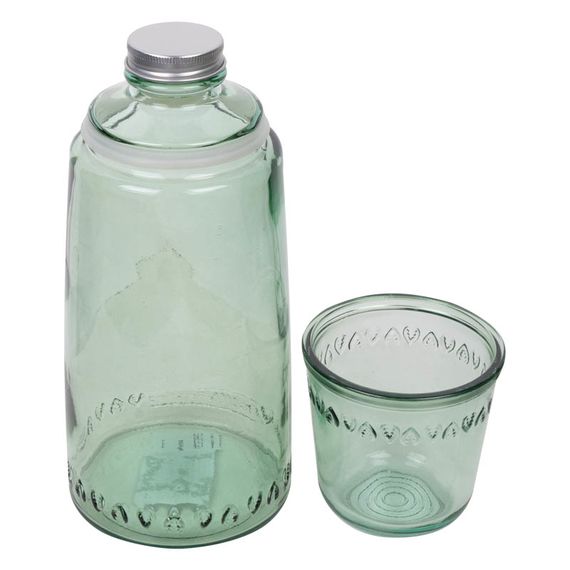 Бутылка для воды 1л со стаканом 0,22 л Natural  Water, зелёные, SAN MIGUEL, изображение 2