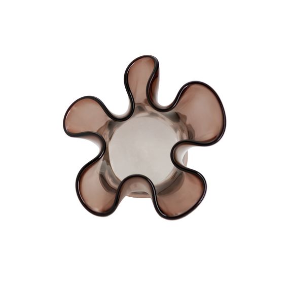 Ваза для цветов, 23 см Artesania, серо-коричневая, волнистый край, San Miguel, изображение 2