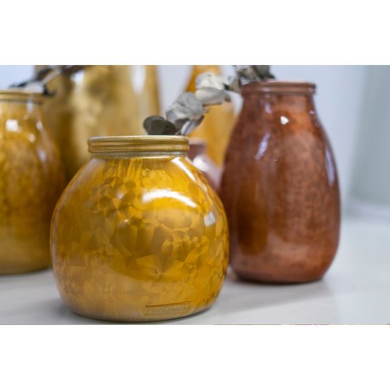 Ваза для цветов, 20 см Montana, золотистая, купаж, San Miguel, изображение 2